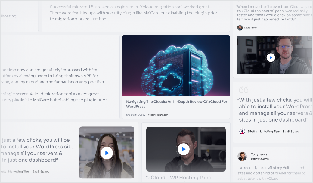 Press coverage, reviews, and video testimonials featuring xCloud
