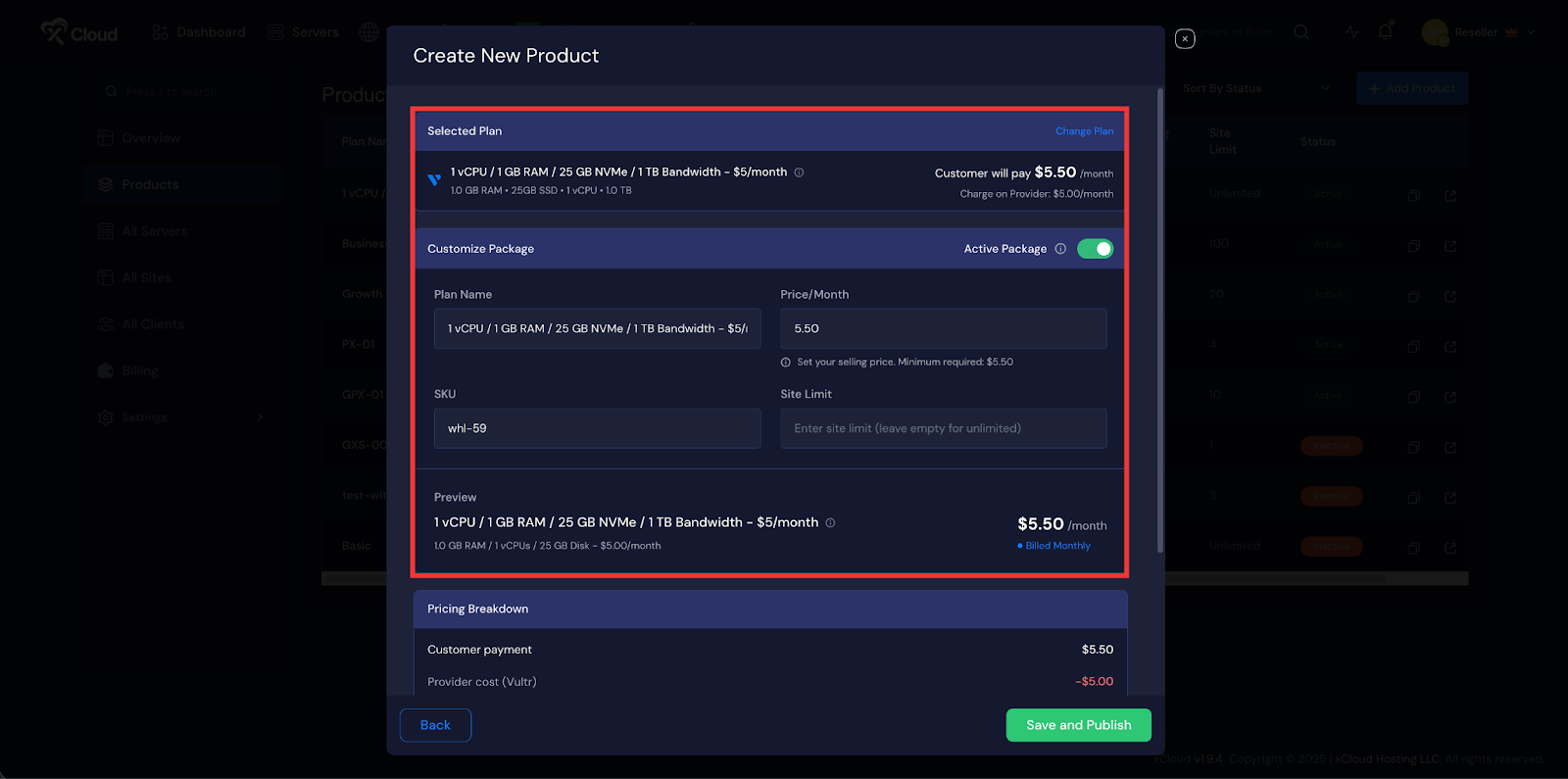 Resell Hosting with Self Managed Server Provider