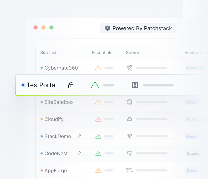 Site Security PRO dashboard