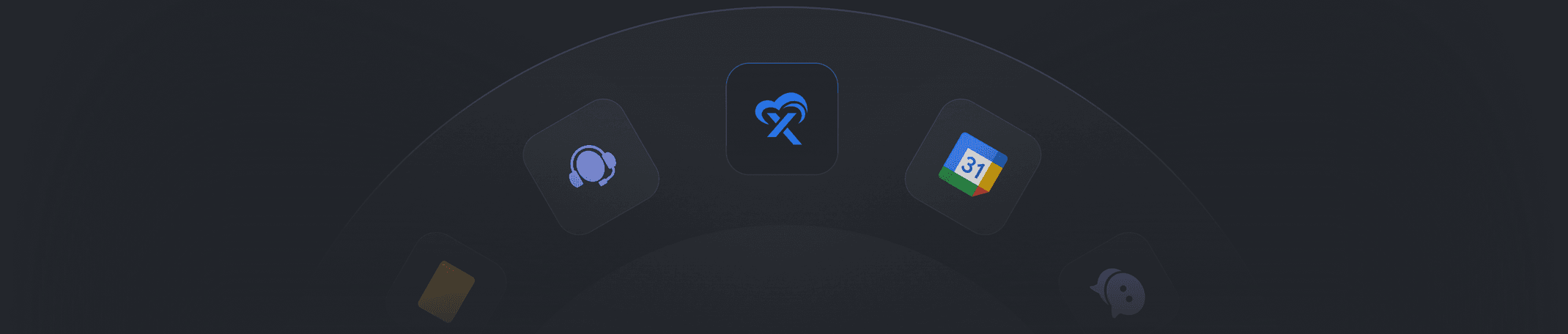 xCloud, connected to your support tools — live chat, calendar and more