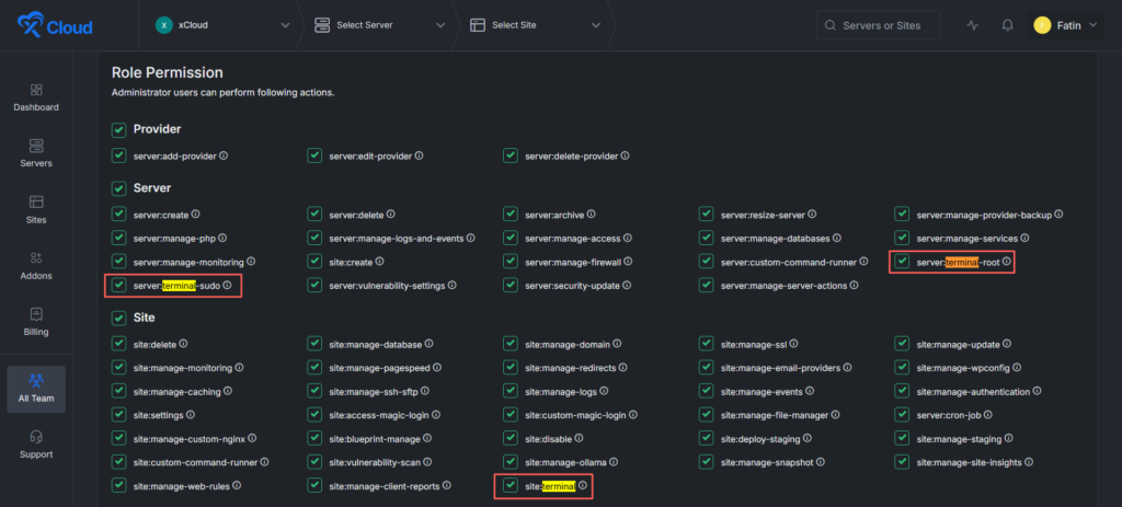 Set the Required Role Permissions