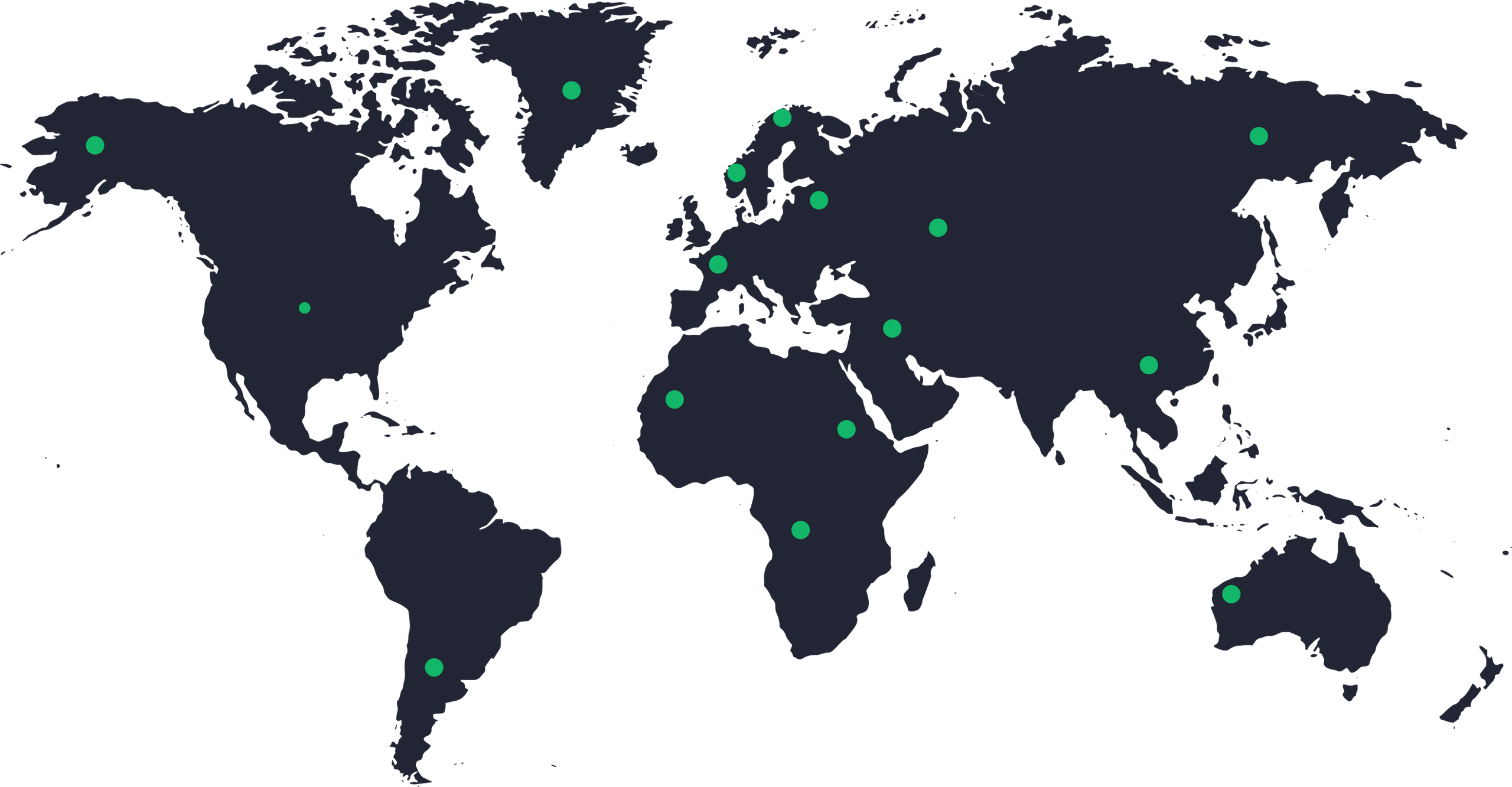 Map of xCloud's global data center network