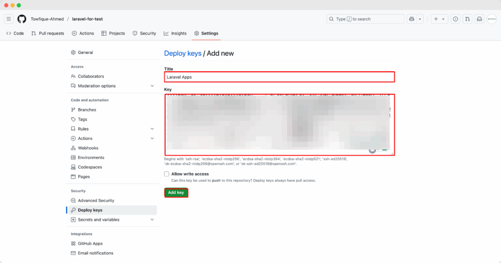 Click on the Add key button and paste the key that you copied from xCloud.&nbsp;