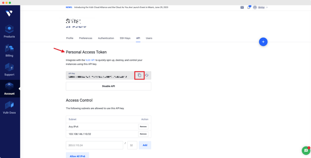Personal Access Token