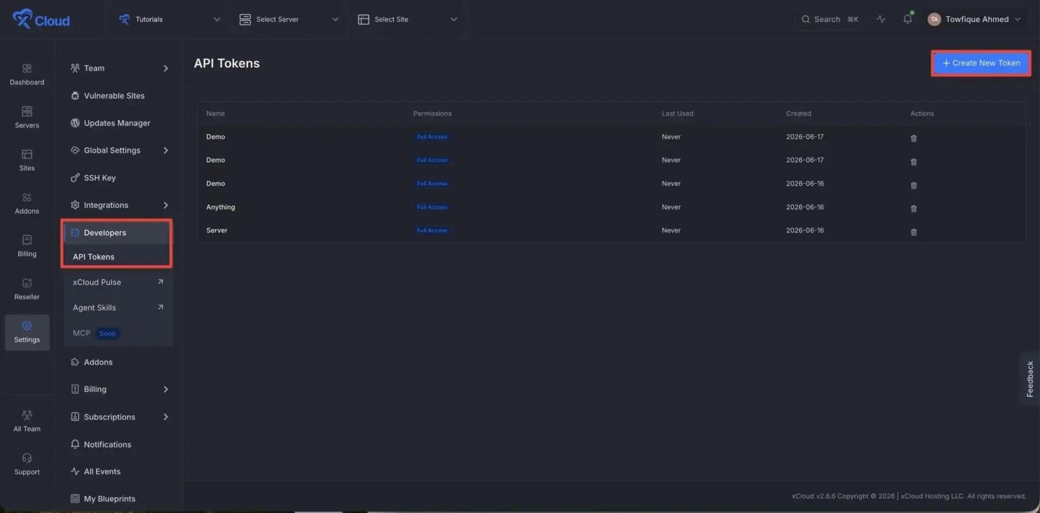 How to create your API token