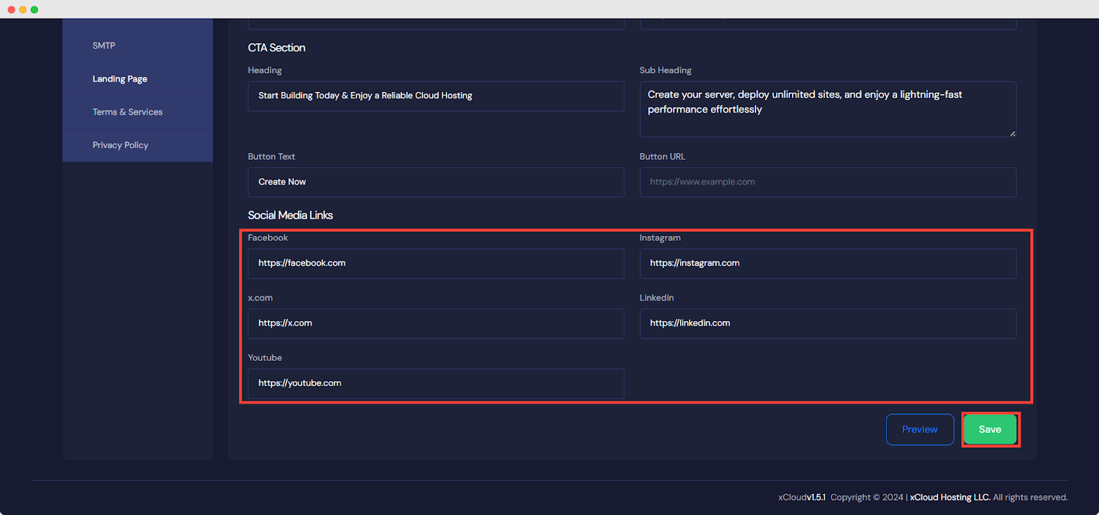 Customize Reseller Landing Page in xCloudย