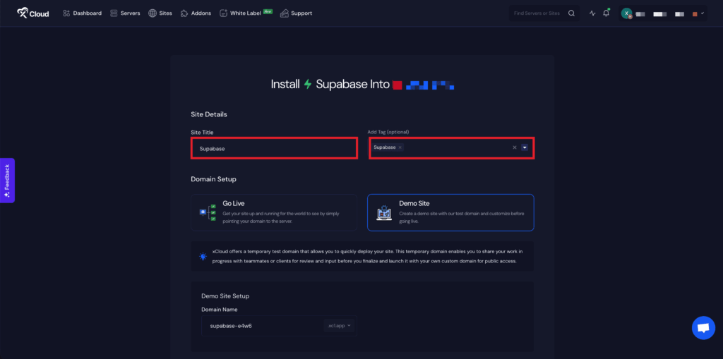 How to Set Up Supabase on Vultr with xCloud?