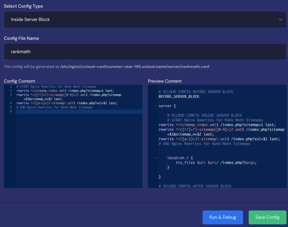 Configure Custom NGINX