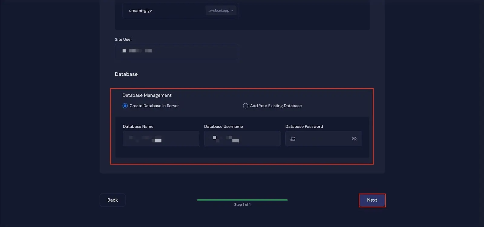 Install Umami with xCloud