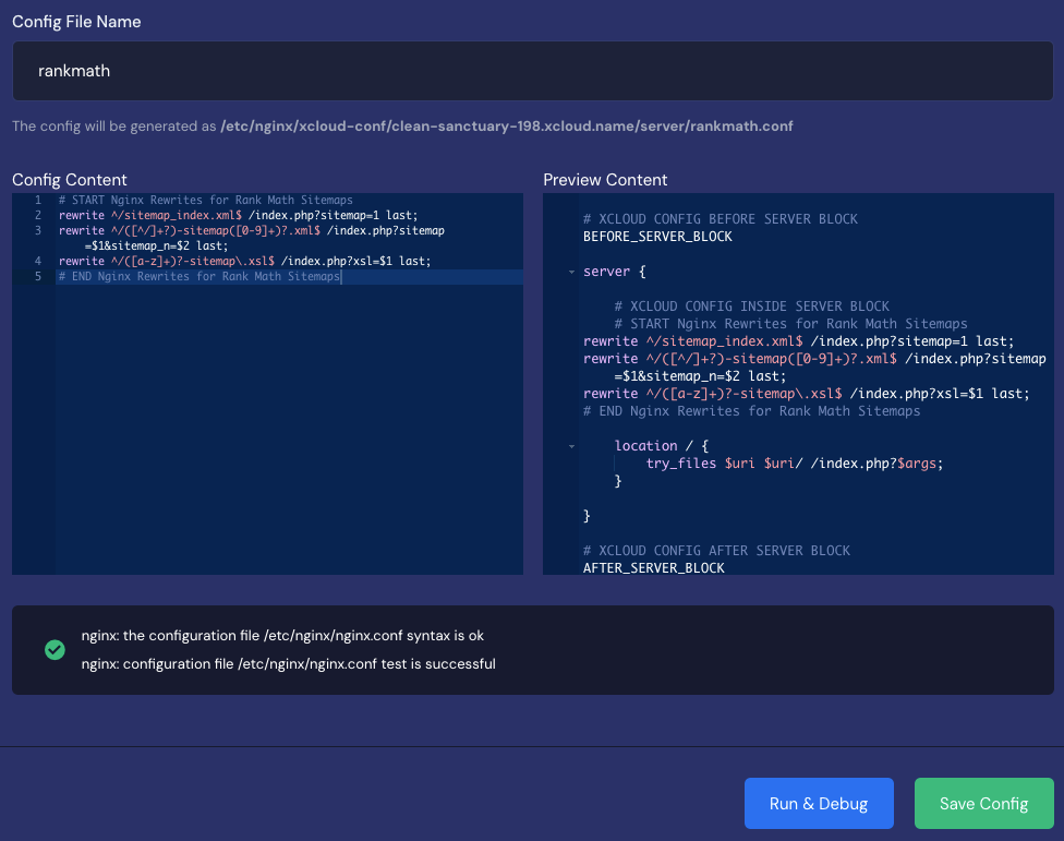 Configure Custom NGINX