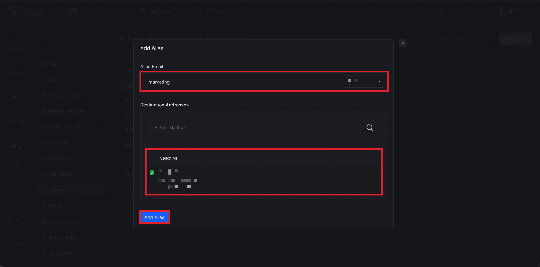 Set Up xCloud MailBox Addon