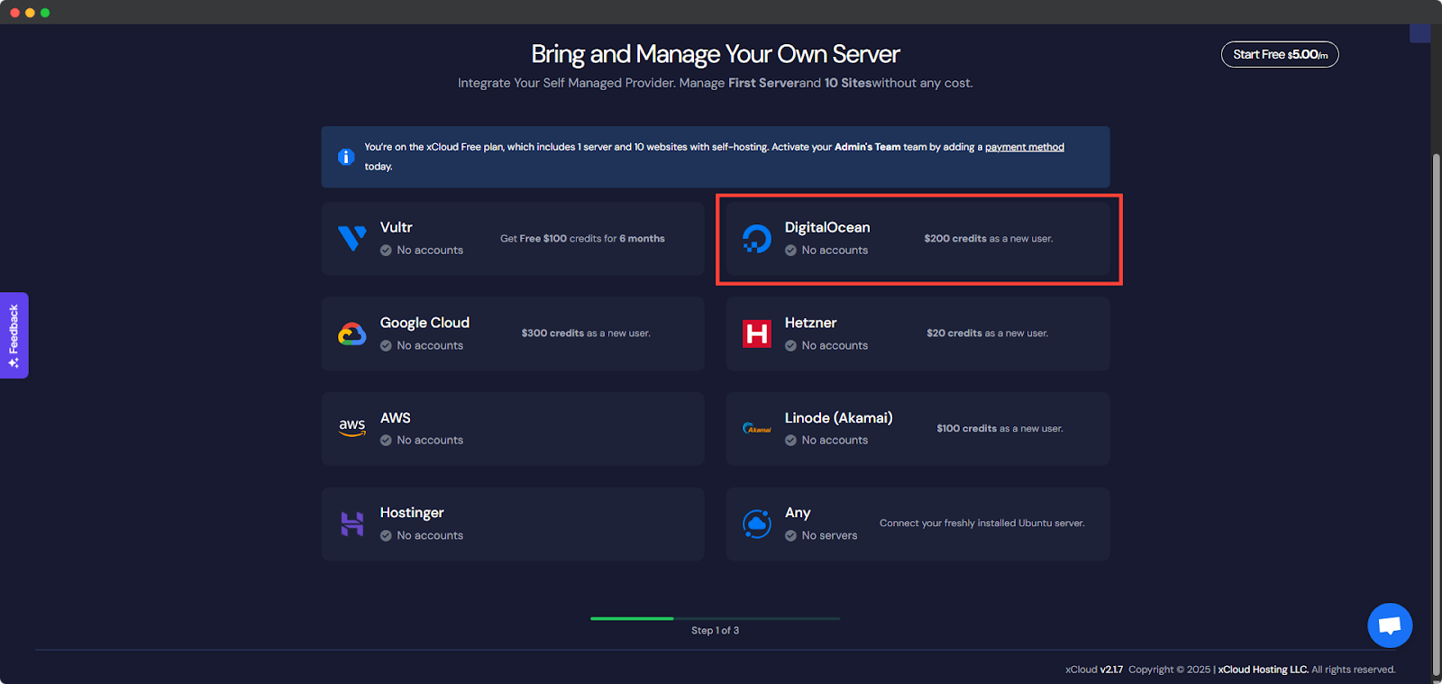 Bring and Manage Your Own Server-DigitalOcean