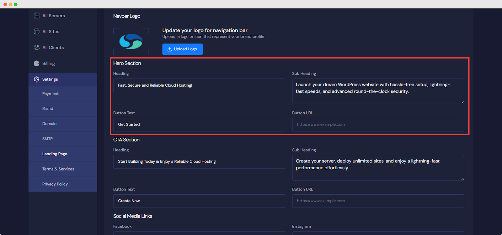 Customize Reseller Landing Page in xCloud&nbsp;